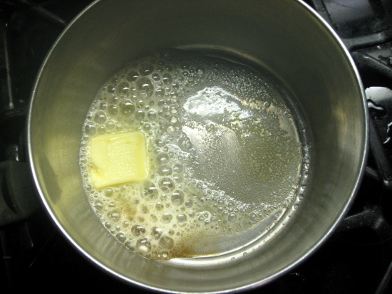 In a small saucepan, melt the butter.