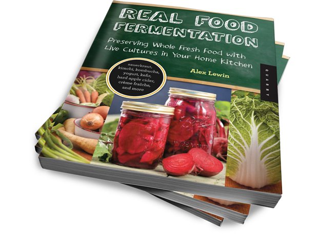 real food fermentation alex lewin book stack