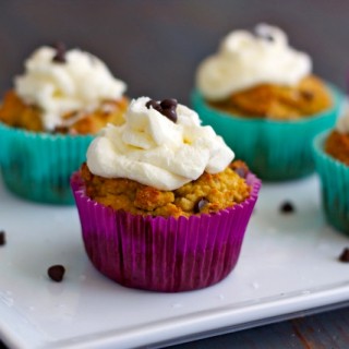 Grain Free Macadamia Chocolate Chip Cupcakes