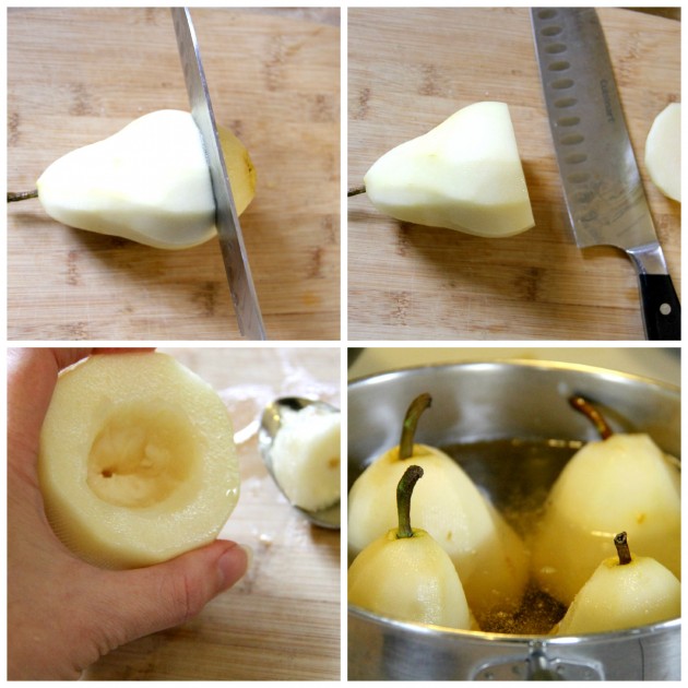 Wine Poached Pear Collage