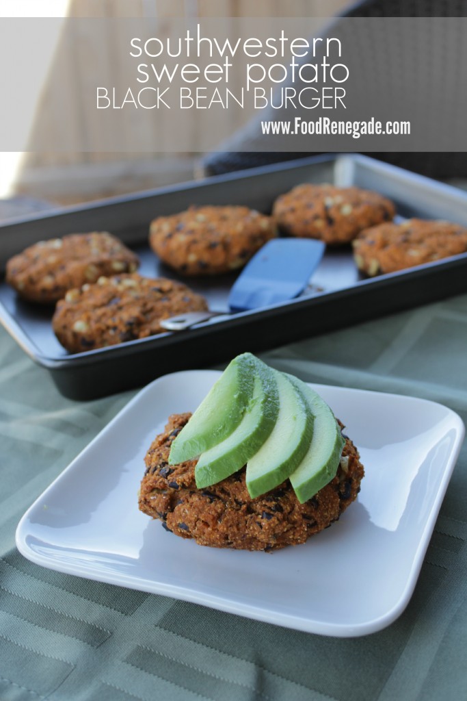 Gluten-Free Southwest Sweet Potato Black Bean Veggie Burger Pin